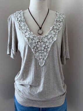 Boho Chic Crochet Lace Short Sleeve Top